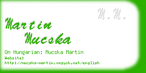 martin mucska business card